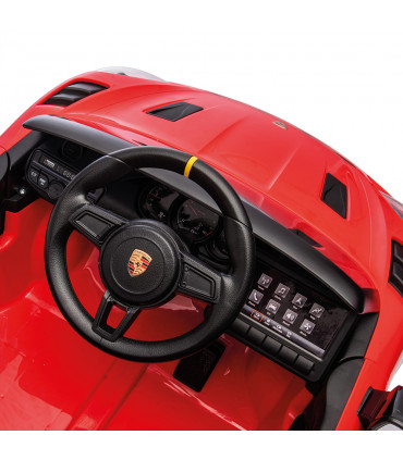 Voiture Électrique Porsche Spyder 12V Rouge