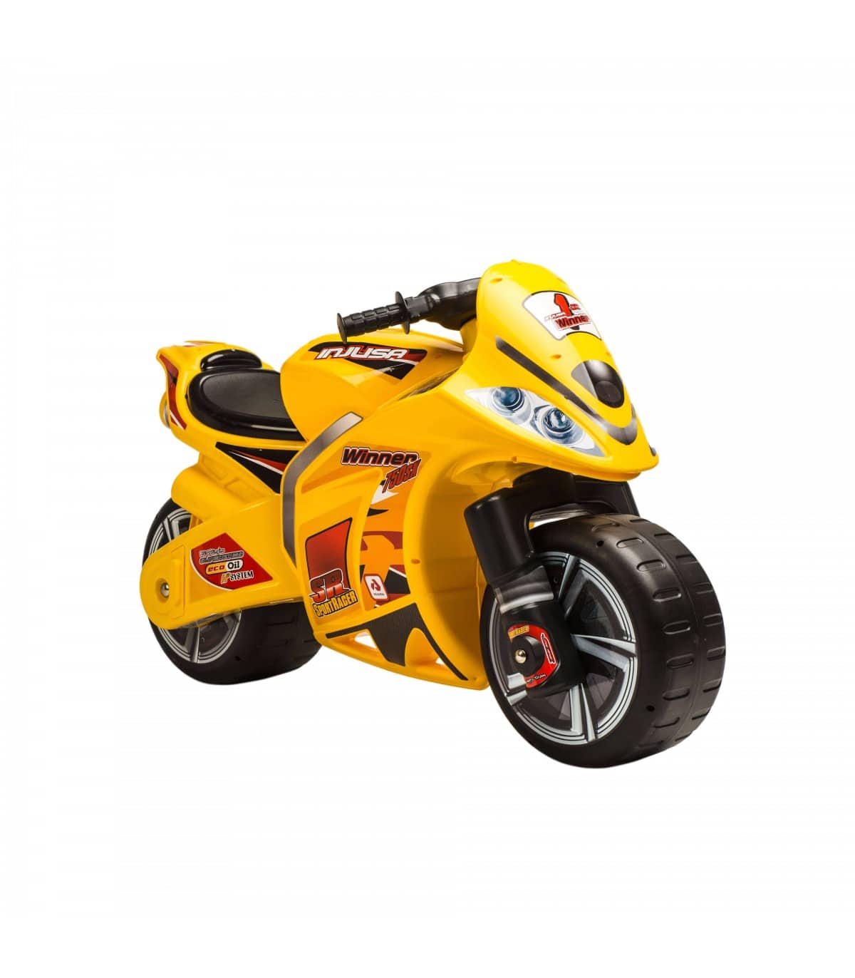 Porteur de moto gagnant jaune — Juguetesland